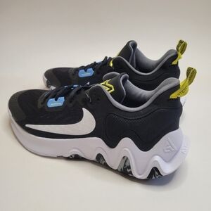 Nike Kids GIANNI'S Black and White Sneakers with Yellow Accents